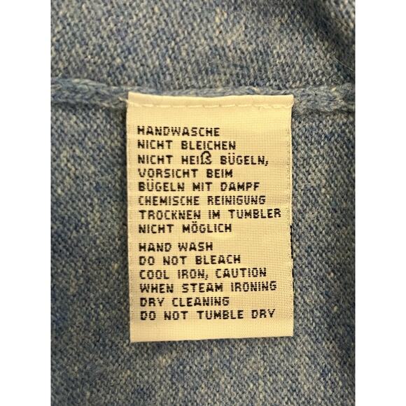 Tom Rusborg Men's Sweater Size XL Blue Merino Cashmere - Picture 3 of 5